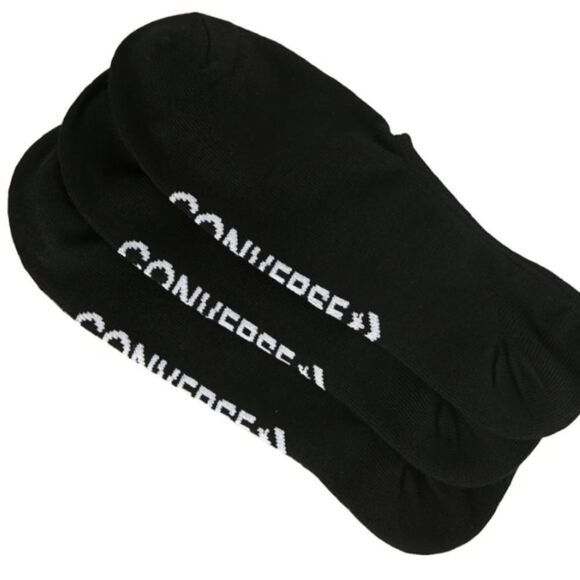Converse Made For Chucks Half Cushion Ultra Low Socks- Black - Picture 1 of 4